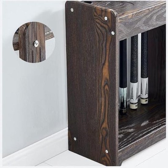 Biljart Keu Houder - Pool Keu Standaard - Keuen Organiseren - Ruimtebesparend Ontwerp - 60 cm - Bruin — afbeelding 5