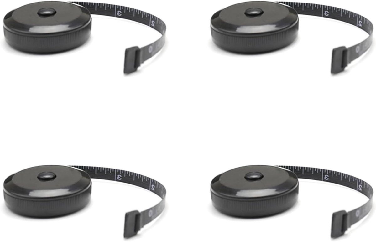 Meetlint Lichaam - Naai Meetlint - Lichaamsmaten Nemen - Intrekbaar Flexibel - 1.5 Meter - Zwart