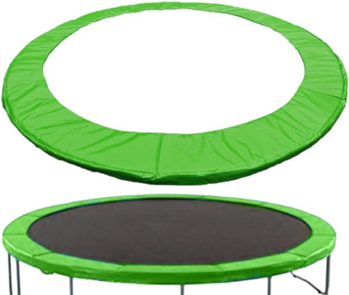Trampoline Randbescherming - Veiligheidskussen Trampoline - Kinderveiligheid Verbeteren - UV-bestendig Scheurvast - Ø 305 cm - Groen