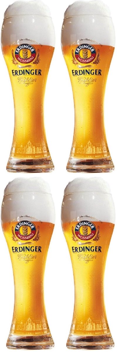 Erdinger Bierglazen Weizen 500 ml - 4 stuks
