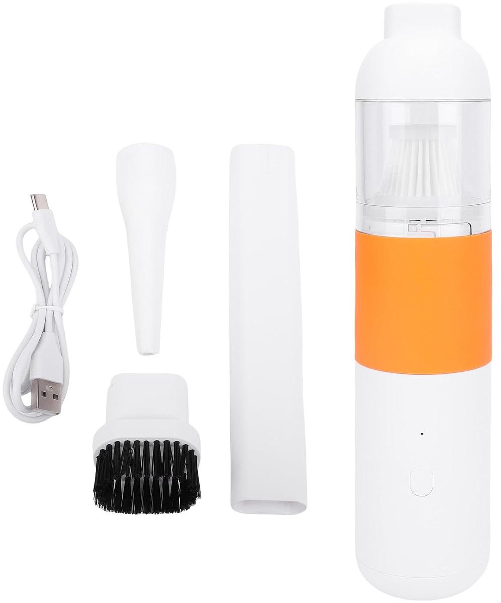 Draagbare Autostofzuiger - Mini Stofzuiger Auto - Auto Interieur Reinigen - Krachtige Zuigkracht - 3000mAh Batterij - Oranje