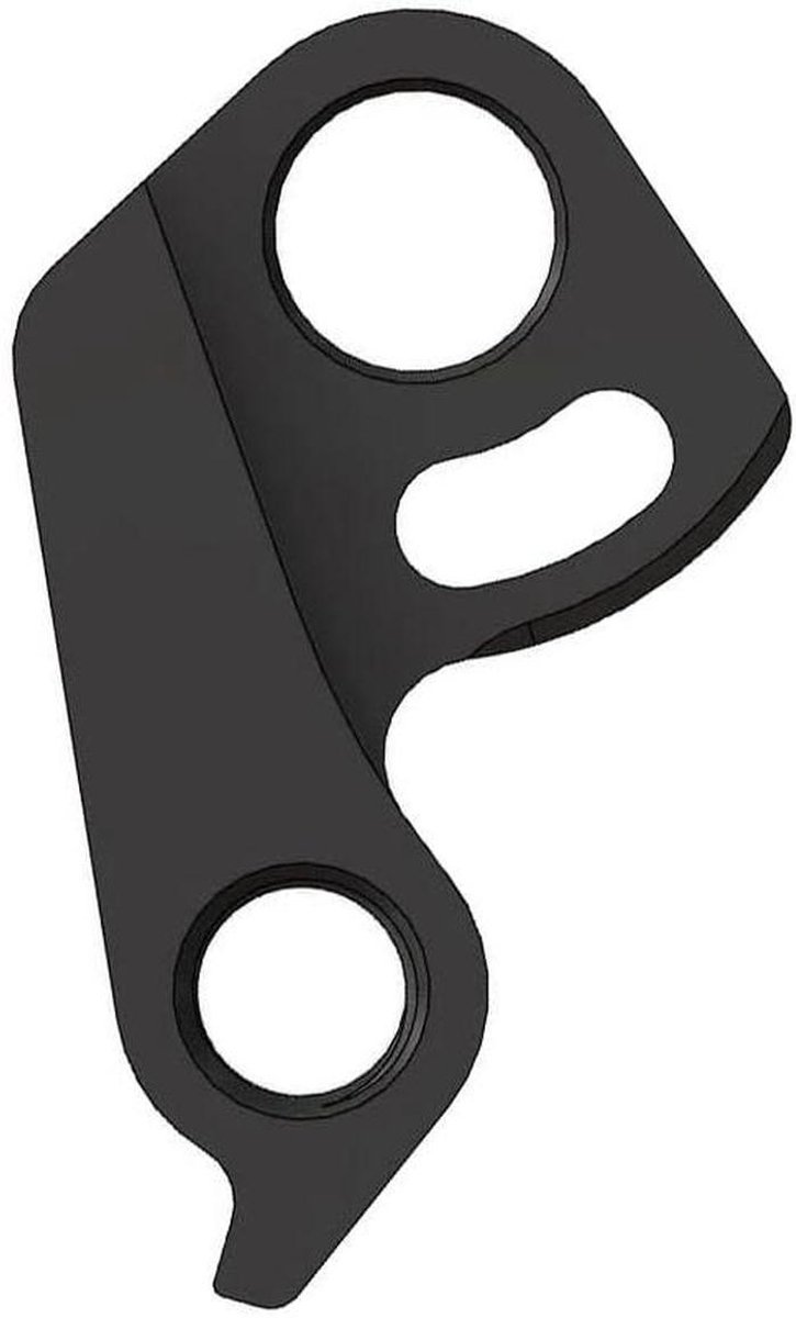 Derailleur hanger - Fiets compatibel - Fiets reparatie - CNC gefreesd aluminium - 23 x 11 cm - Zwart