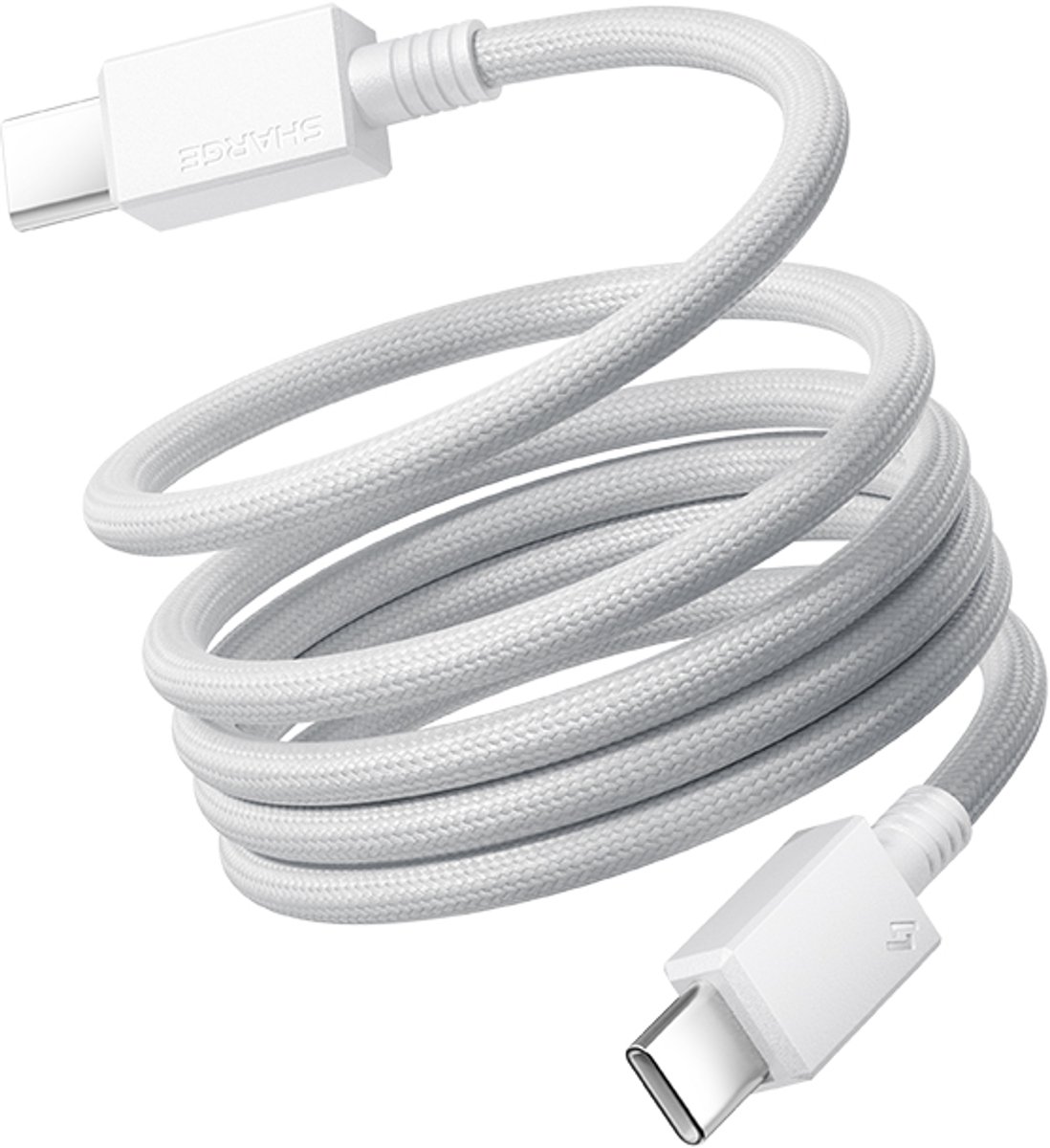 SHARGE MagLoop - 240W Snellaadkabel - Gevlochten magnetische kabel - USB C-C - White