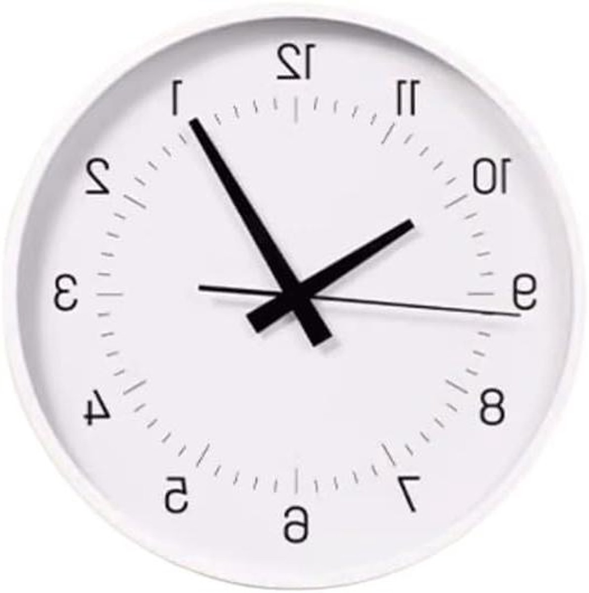Wandklok - Woonkamerklok Kantoorklok - Stil Tijd Waarnemen - Tikvrij Mechanisme - One Size - A