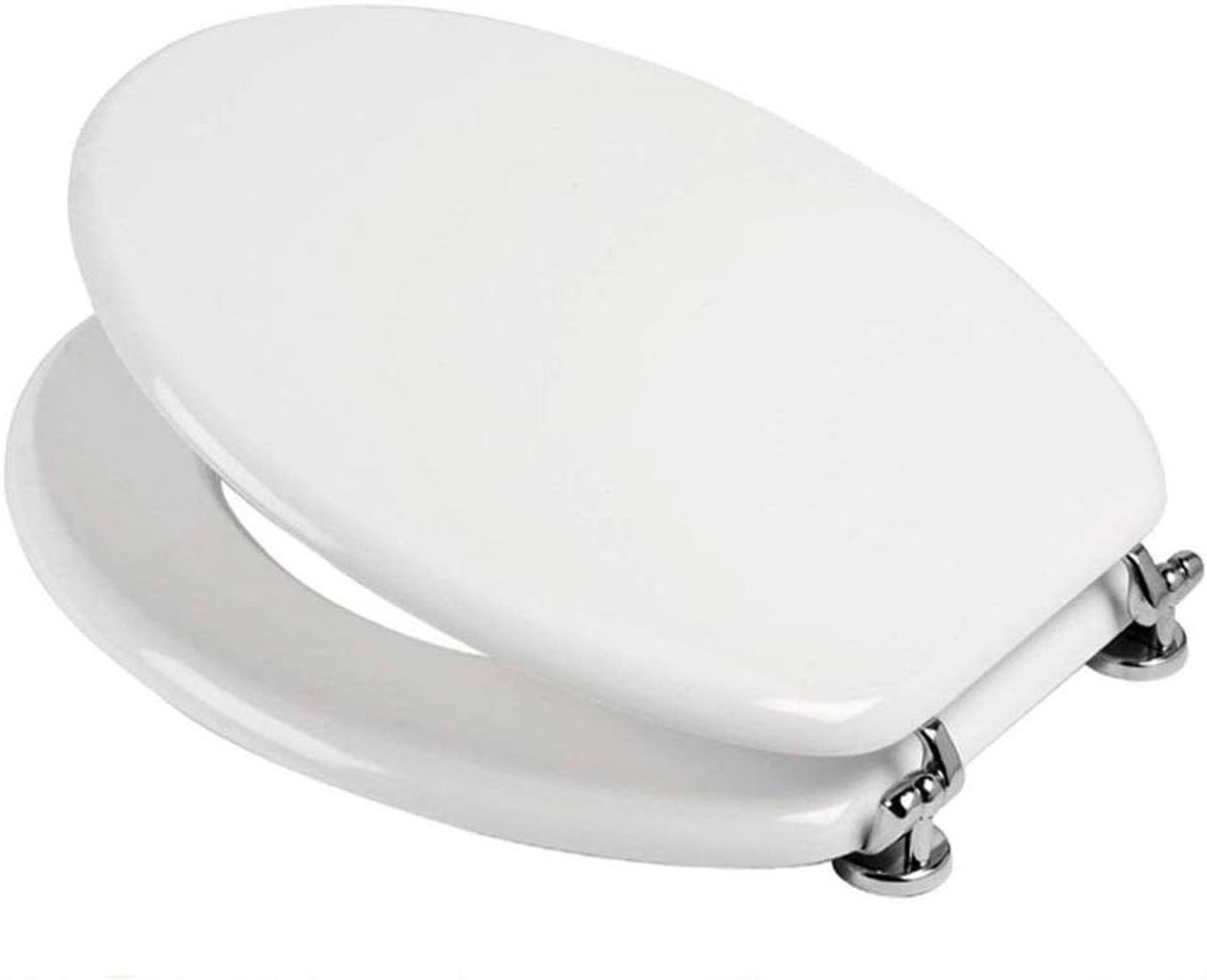 Toiletbril - WC Deksel - Badkamer Vernieuwen - Hout Materiaal - Universeel - Wit