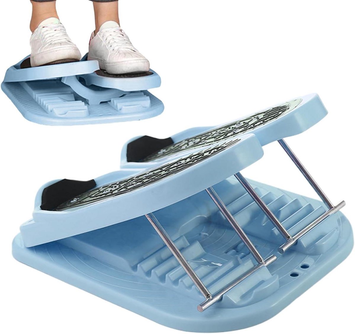 Kuitrekker - Rekplank Stepper - Spierontwikkeling - 2-In-1 Ontwerp - Compact Opvouwbaar - Blauw