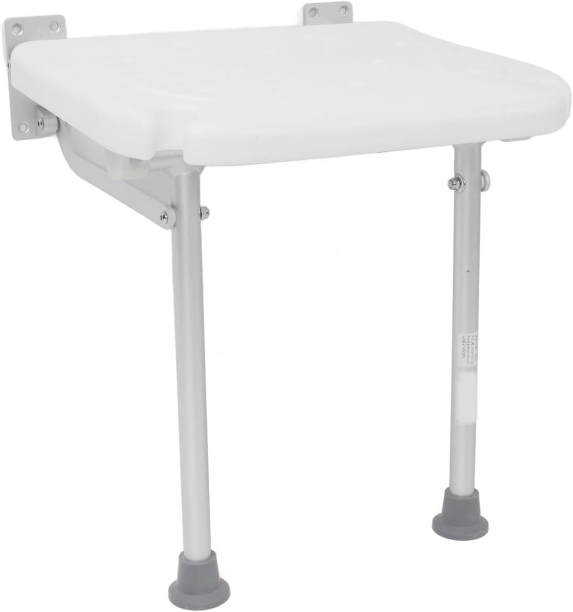 Douchestoel Zonder Boren - Opvouwbaar Zitje - Veilig Douchen - Wandmontage Ruimtebesparend - 40 cm Lengte - Grijs