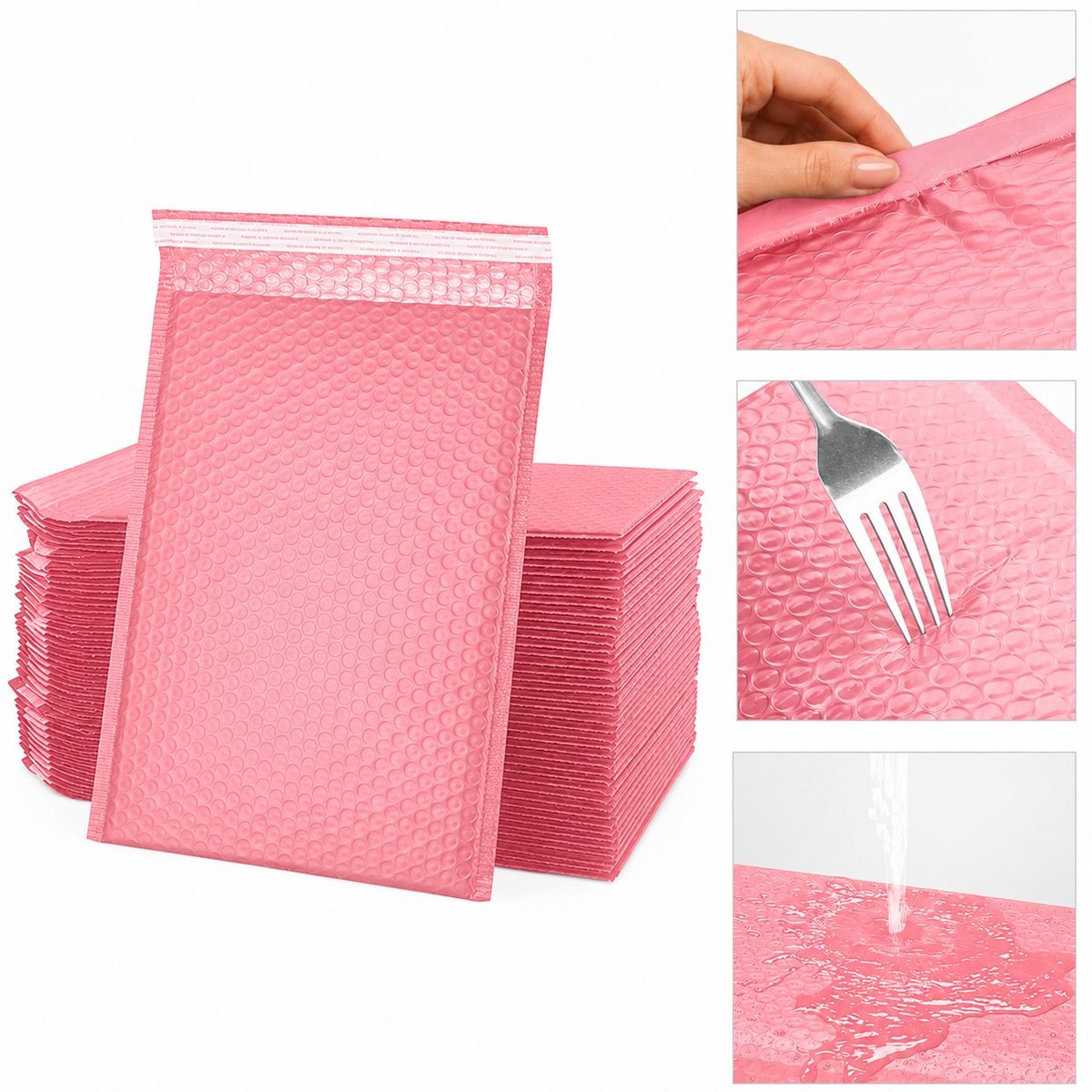 Goodbitz - Luchtkussen enveloppen - 25 stuks - 18 x 23 cm - Luchtkussen enveloppen A5 - Bubbelenveloppen - Bubbelenveloppen A5 - Bubbel enveloppen roze - Bubbel enveloppen A5