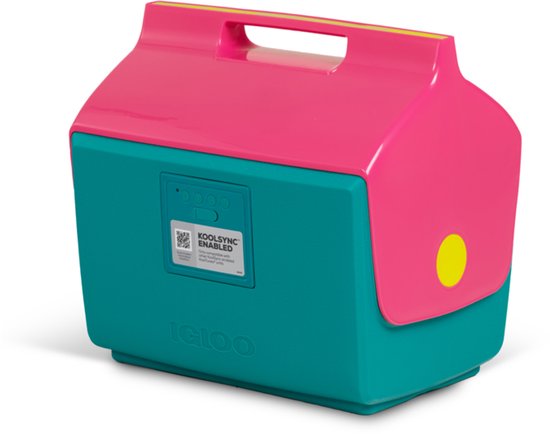 Igloo - Playmate Retro KoolTunes - Koelbox met Ingebouwde Bluetooth Speaker - 13 liter - groen -roze van Igloo — afbeelding 2
