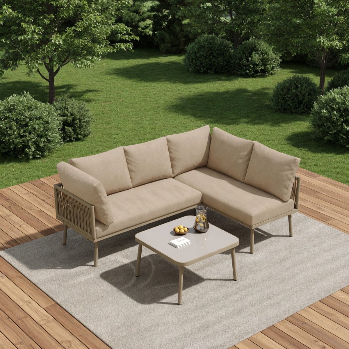 Luxe L-vormige Hoekbank – 10 cm – Industrohome