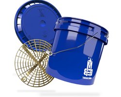 Autowas Emmer - Wasemmer Set - Auto Schoonmaken - Met Grit Guard Inzetstuk - 13 Liter - Blauw