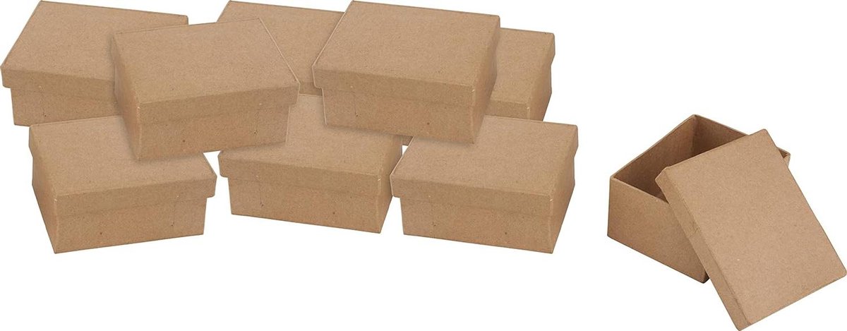 Kartonnen Dozen - Opbergdozen Bakjes - Hobby Knutselen - Natuurlijk Papier-maché - 105 x 8 x 5 cm - Bruin