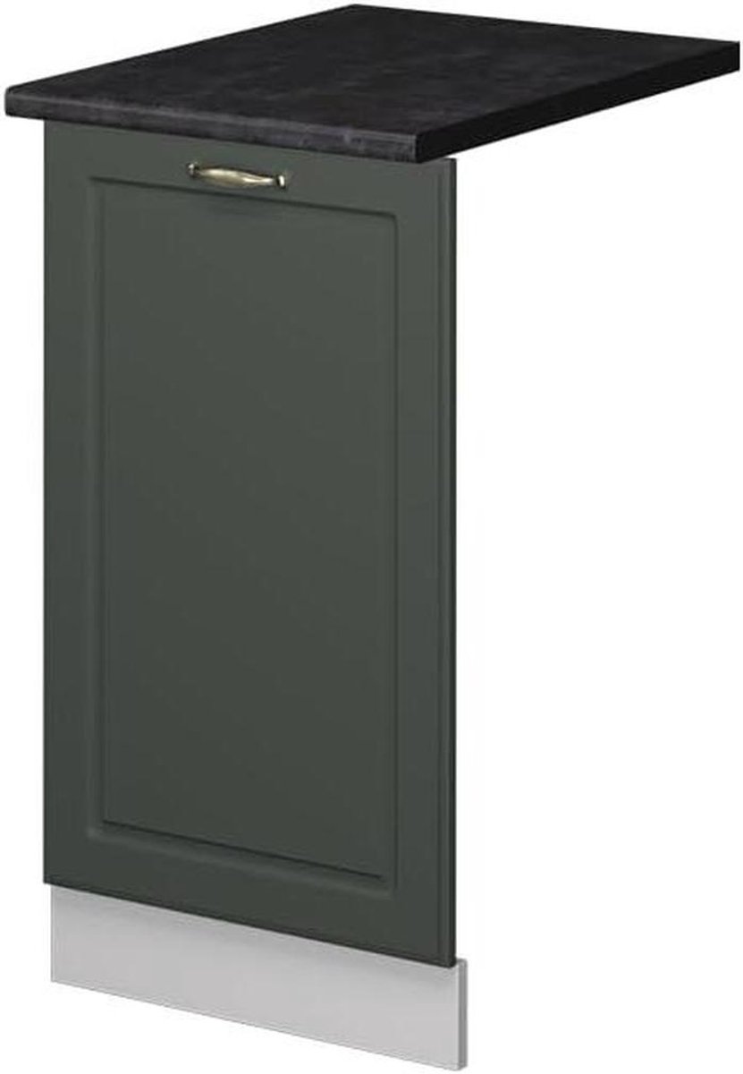 Vaatwasserfrontpaneel Keukenfront Paneel Keuken Inbouwen Soft-close scharnieren 45 cm Groen-Goud