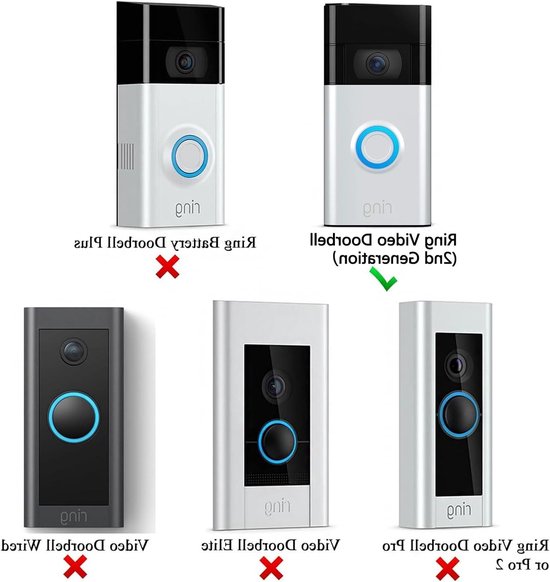 Weerbestendige silicone hoes voor batterij deurbel, geschikt voor Ring Video Doorbell Plus en 2e generatie - Bescherming, duurzaamheid en stijl voor uw deurbel — afbeelding 3