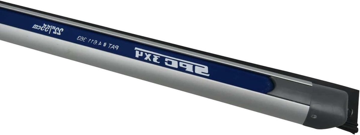 Wisserrail - Raamtrekker rail - Ramen Schoonmaken - Verstelbare Rubberhardheid - 55 cm - Zilver