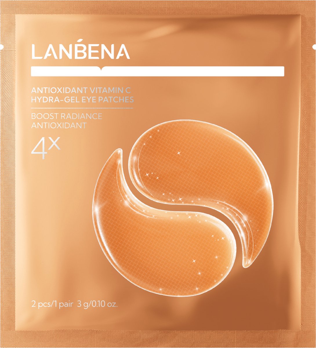 LANBENA Vitamin C Hydra-Gel Oogmaskers – Onder Oog Patches tegen Donkere Kringen & Wallen – Hydraterend Eye Mask met Hyaluronzuur & Niacinamide