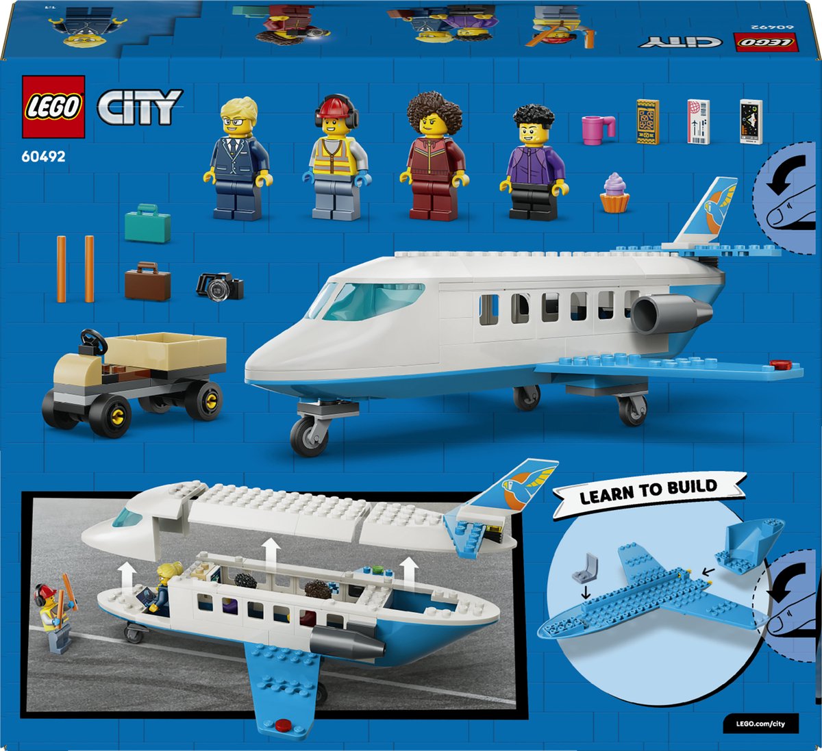 LEGO City Passagierstoestel Vliegtuig Speelgoed voor Kinderen Vanaf 4 Jaar 60492 — afbeelding 5