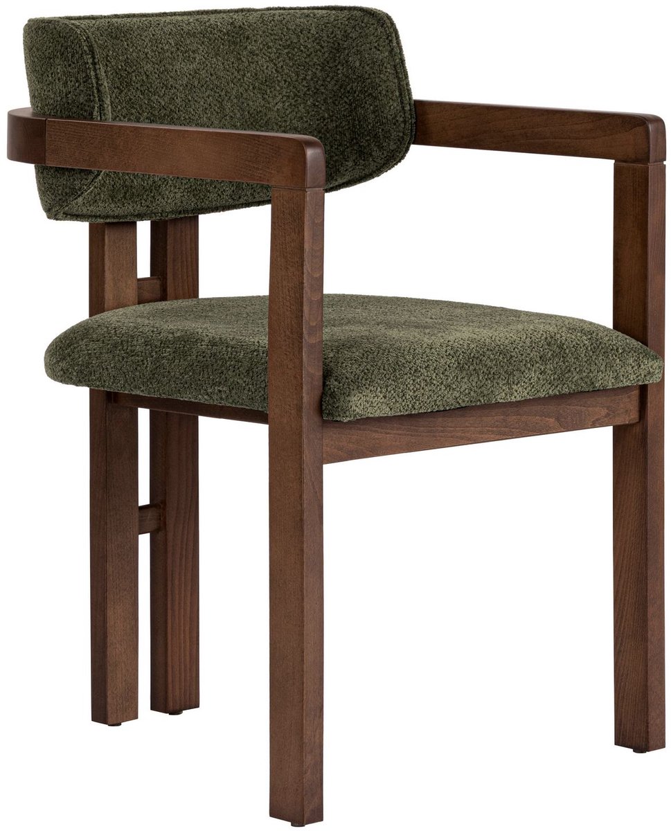 Skye Decor , Stoel, Toscana - Green, Dark Walnut, Beukenhout, Groen & Donker walnoot, 54 x 54 x 76 cm