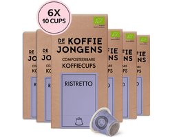 De Koffiejongens - geschikt voor Nespresso - Ristretto - 100% biologische koffie - 60 composteerbare koffiecups