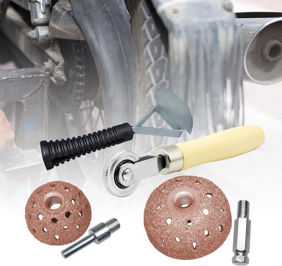 Band Reparatie Set - Vlakke Banden - Voertuig Onderhoud - Met Slijpschijf - 42mm 55.5mm - Zwart — afbeelding 4