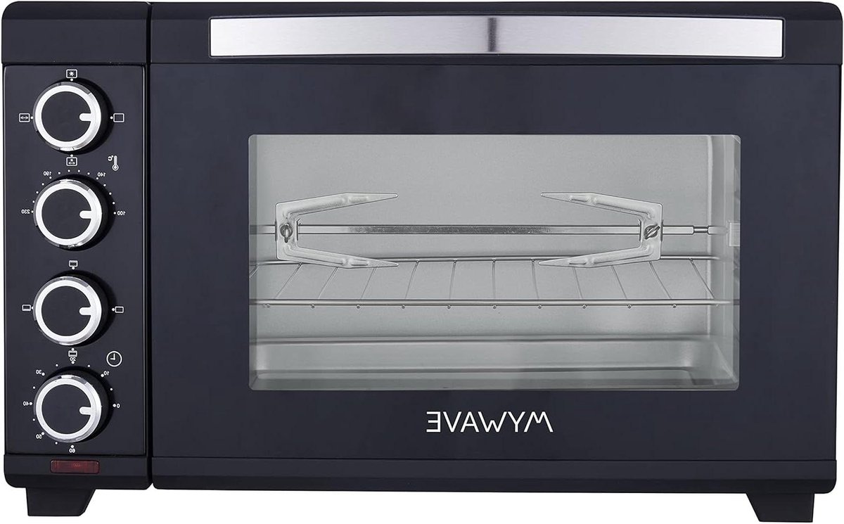 Tafeloven Convectie Mini Oven Aanrecht Gerechten Bereiden Met Rotisserie 48L Zwart