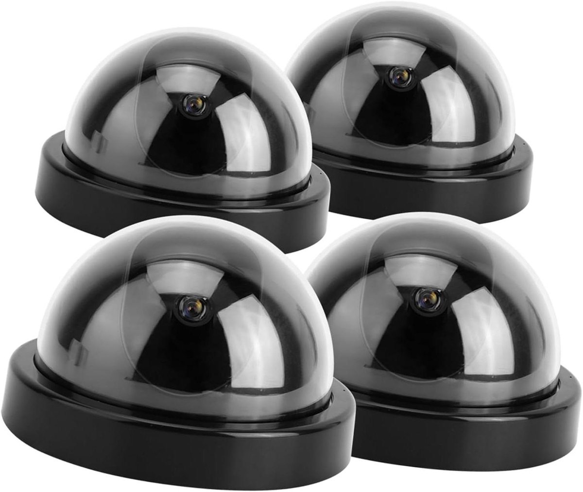 Valse Beveiligingscamera's - Nep Camera's - Beveiliging Verhoging - Knipperend LED Licht - 4 stuks - Zwart