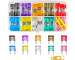 120 Stuks - Mini Stekkerzekeringen - Assortiment 2-35A - Autozekeringen - Mini Auto Zekeringen Set - Vervangende Zekeringen - Autozekeringensets - Voor auto, SUV, camper en vrachtwagen