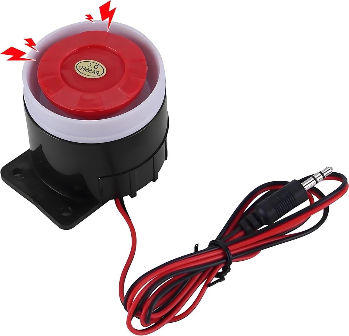 Mini Sirene - Alarm Hoorn - Home Security - Ultra Groot Volume - 12 Volt - Rood