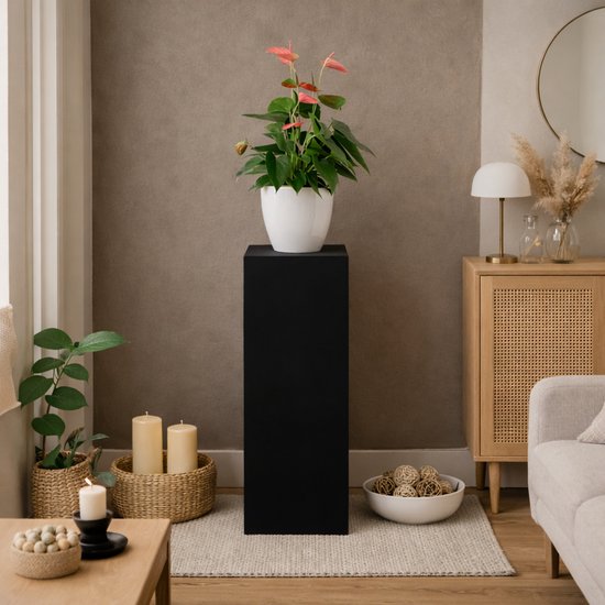 MDF zuil zwart | plantenzuil | zuilen | sokkels | presentatie sokkel zwart | zwarte sokkels | 30x30x60 cm