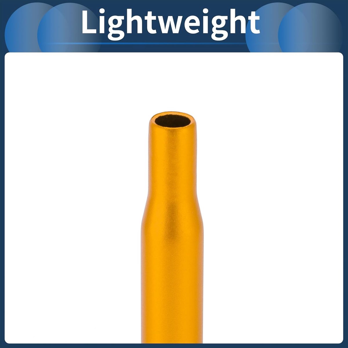 Fiets Zadelpen - Zadelbuis Onderdeel - Comfortabel Fietsen - Lichtgewicht Aluminium - 28.6x300mm - Goudkleurig