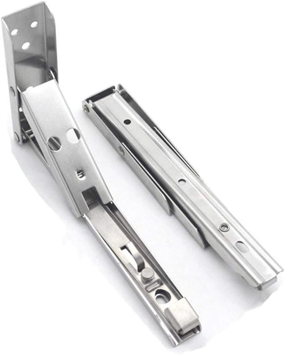 Opvouwbare Plankhouders - Stevige Steunen - Ruimte Besparen - Roestvrij Staal - 8 Inch