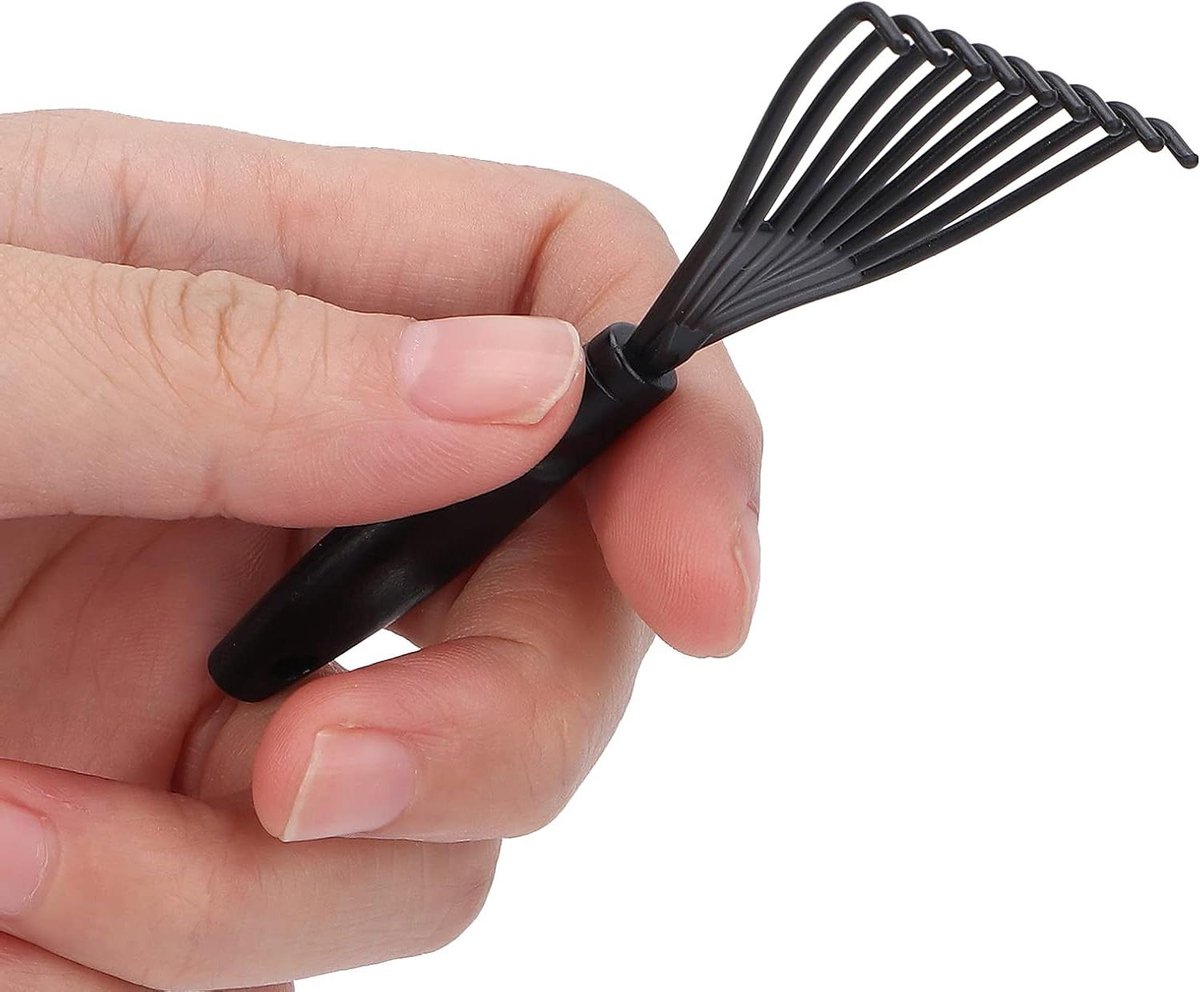 Kamreiniger Hark - Haarverwijderaar Tool - Kammen Schoonmaken - Compact Ontwerp - 8 cm - Zwart