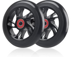Scooter Wielen - Reservewielen Set - Freestyle Rijden - Duurzame Aluminium Hub - 110 mm ABEC-9 - Zwart