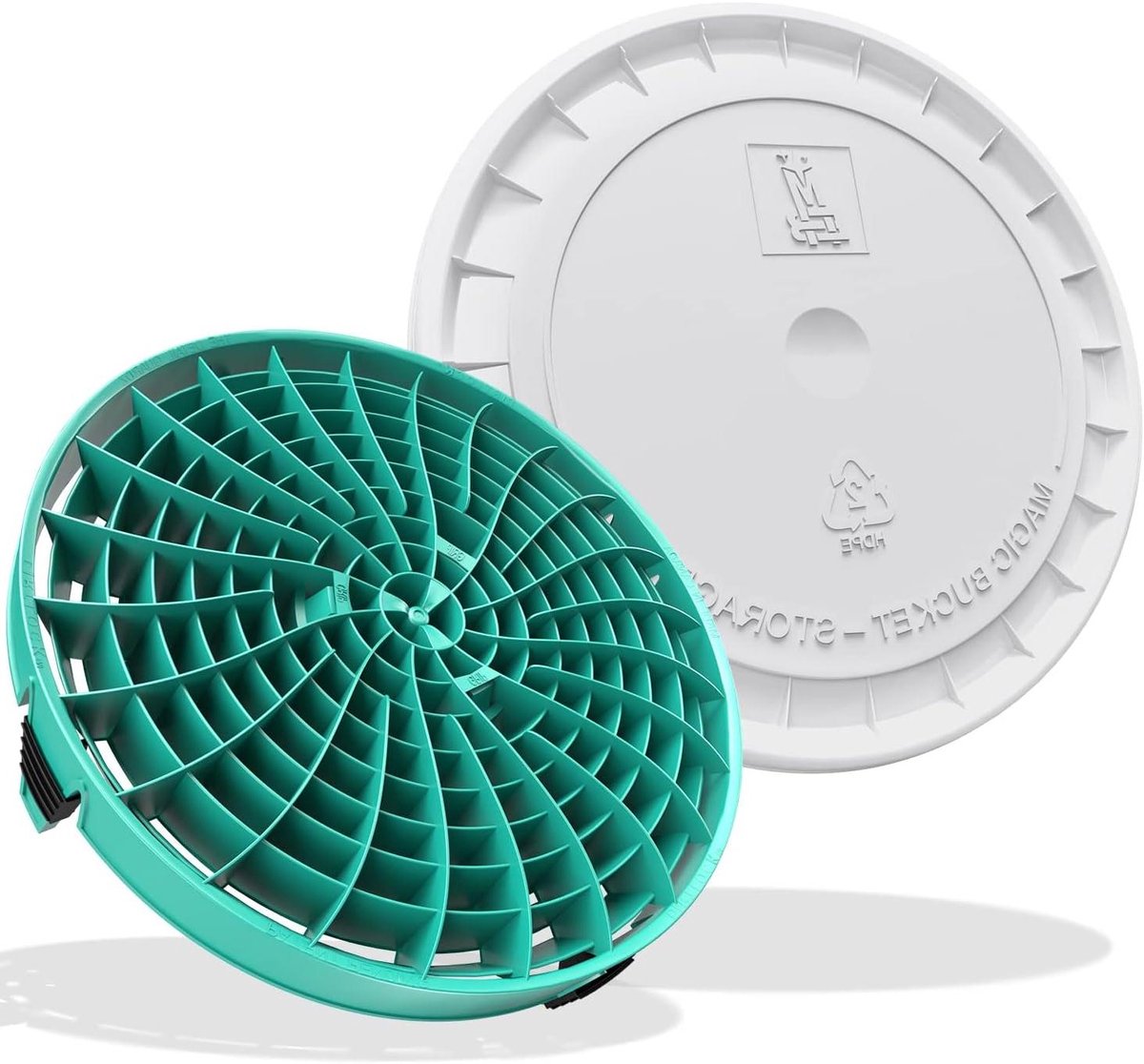 Wasemmer Inzet - Vuil Filter - Krasvrij Wassen - Vuil Scheidend Ontwerp - 31 cm Diameter - Turquoise