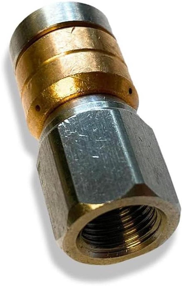 Reinigingsmondstuk Hogedruk - Pijpreiniger Sproeier - Verstoppingen Verwijderen - Roterende Werking - 1/8 Inch 040 - Zilver