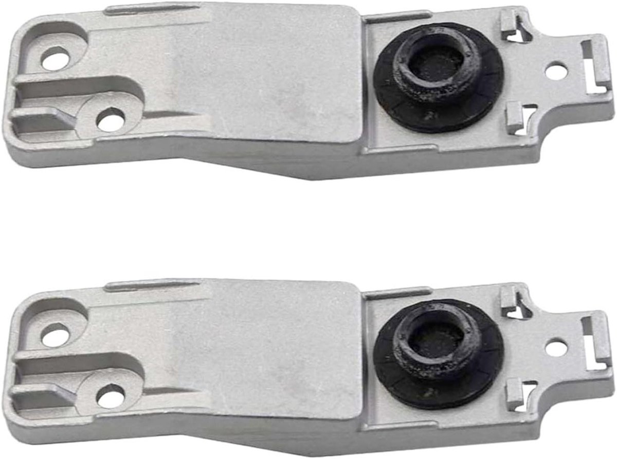 Radiateursteun Set - Bevestiging Houder - Auto Onderhoud - Duurzaam Metaal Rubber - 2 Stuks - Zilver Zwart