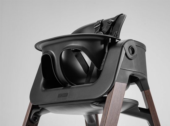 Stokke Steps Kinderstoel - Bundel met babyset, veiligheidstuigje en tray - Black/Warm Brown van Merkloos — afbeelding 3