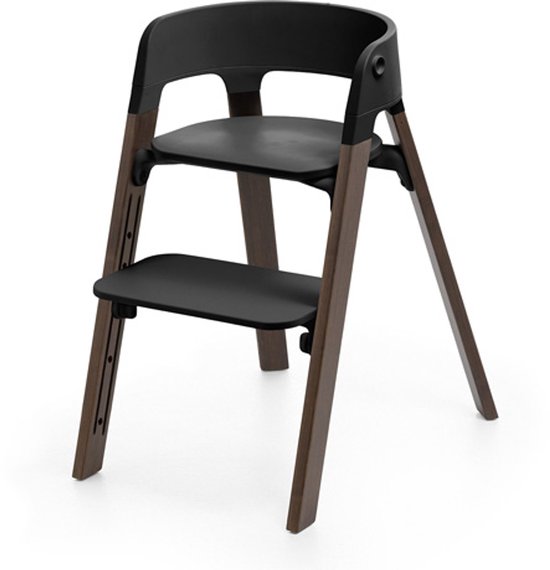 Stokke Steps Kinderstoel - Bundel met babyset, veiligheidstuigje en tray - Black/Warm Brown van Merkloos — afbeelding 5