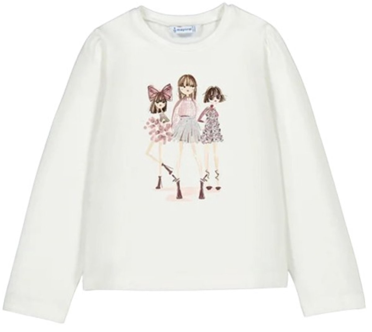 Mayoral creme T-shirtje meisjes print