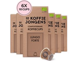 De Koffiejongens - geschikt voor Nespresso - Lungo Forte - 100% biologische koffie - 60 composteerbare koffiecups