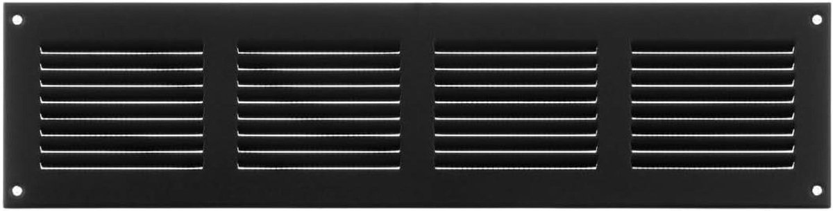 Ventilatierooster - Luchtgrille - Luchtcirculatie - Met Insectenhor - 400x100mm - Antraciet