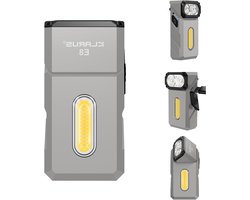 Oplaadbare Zaklamp - Werklamp EDC - Klussen en Werk - Draaibare Kop Magneet - 1000 Lumen - Zilver
