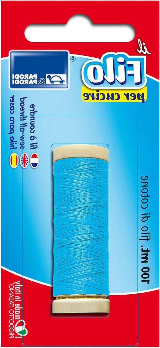 Katoenen Naaigaren - Naaigaren Katoen - Kleding Repareren - Gemaakt in Italië - 100 Meter - Blauw