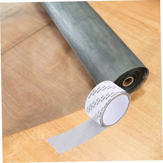 Horren Reparatieset - Raamgaas Plakker - Beschadigde Horren Herstellen - Zelfklevend en Waterdicht - 200x5cm - Grijs van Merkloos — afbeelding 2