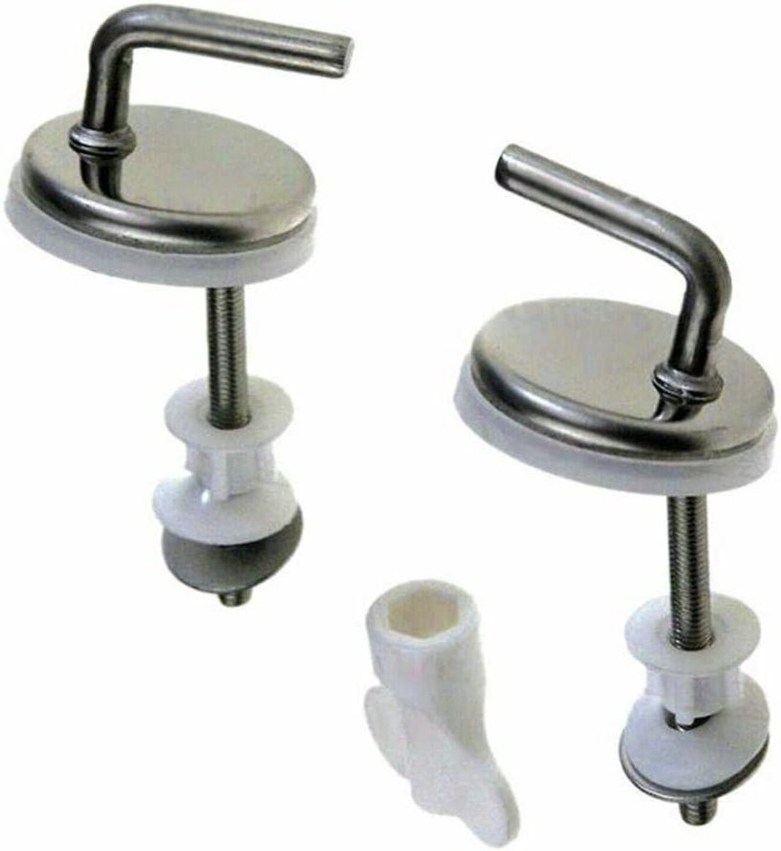 Toiletbril Scharnieren - Toiletdeksel Bevestiging - Badkamer Reparatie - Roestvrij Staal - 2 stuks - Zilver