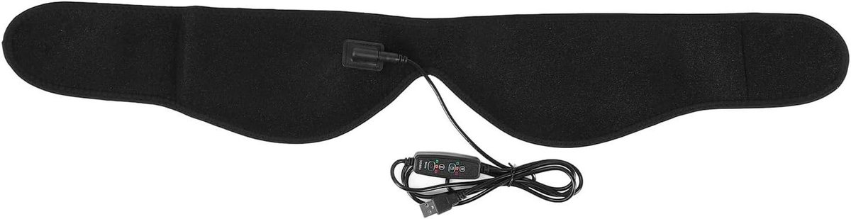 Gezichts Verwarmingskussen - Gezichtsmasker Warmer - Gezichtsontspanning - Instelbare Temperatuur - 74 cm - Zwart