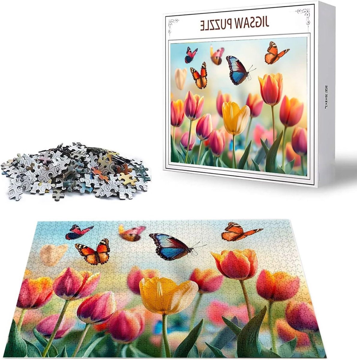Houten Puzzel - Legpuzzel Volwassenen - Ontspanning Thuis - Genummerde Secties Achterkant - 87 x 57 cm - Kleurrijk