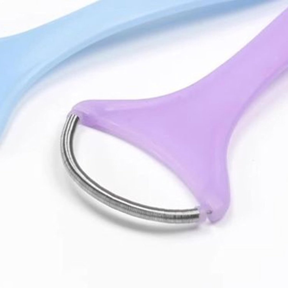 Gezichts Haarverwijderaar - Gezichts Epilator - Gezichtsverzorging - Handmatige Veer - 16.2 cm - Blauw Paars Roze