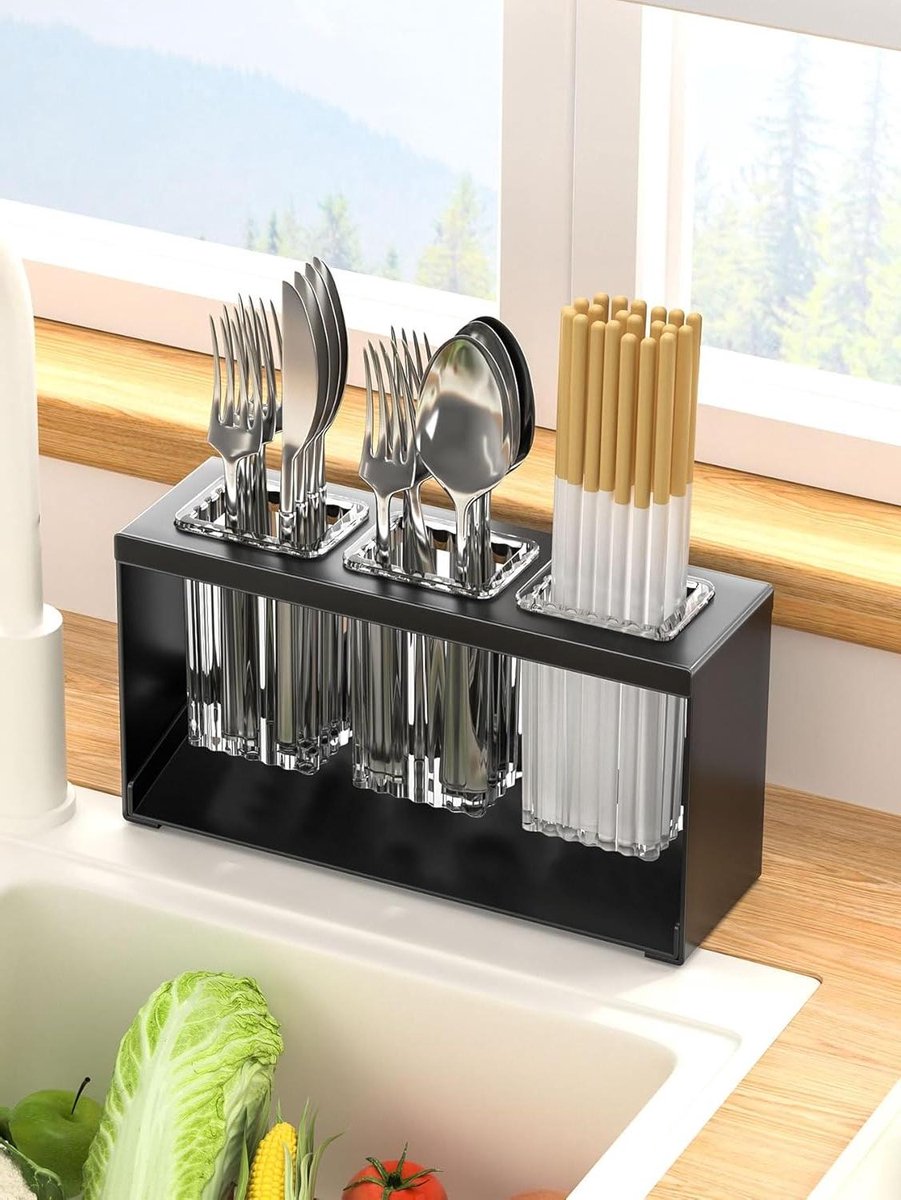 Bestek Drooghouder - Servies Houder Organizer - Keuken Opbergen - Gescheiden 3 Kopjes