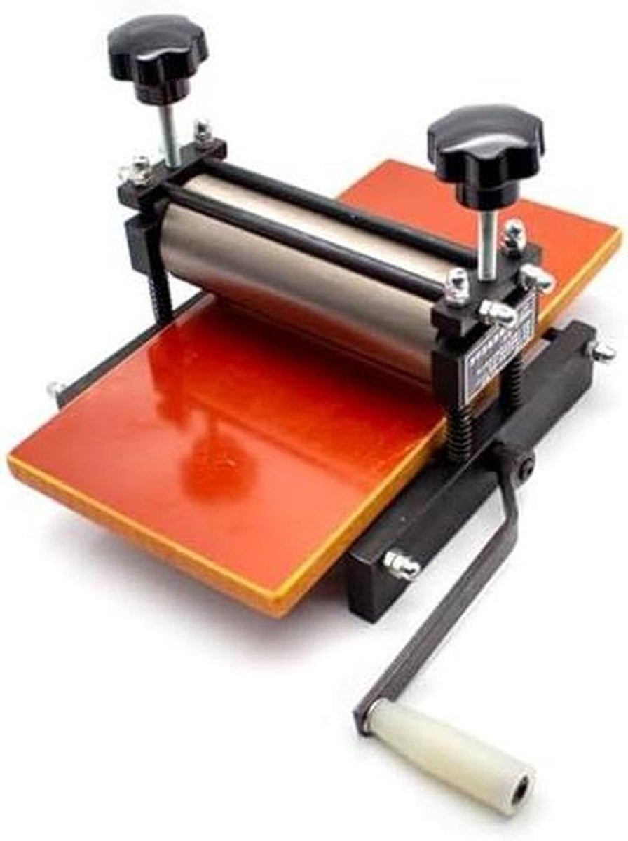 Handmatige Etspers - Drukpers Blokdruk - Uniforme Druk Printen - Geïntegreerd Wrijvingssysteem - 170x350mm - Zwart